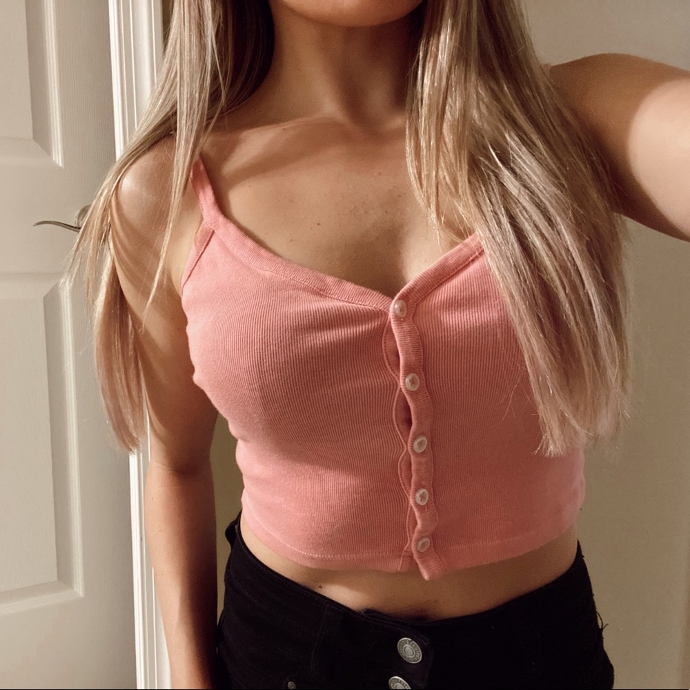 Brandy Melville pink crop top